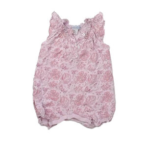 Feather Baby Girls Pink Romper size: 6-9 Months
